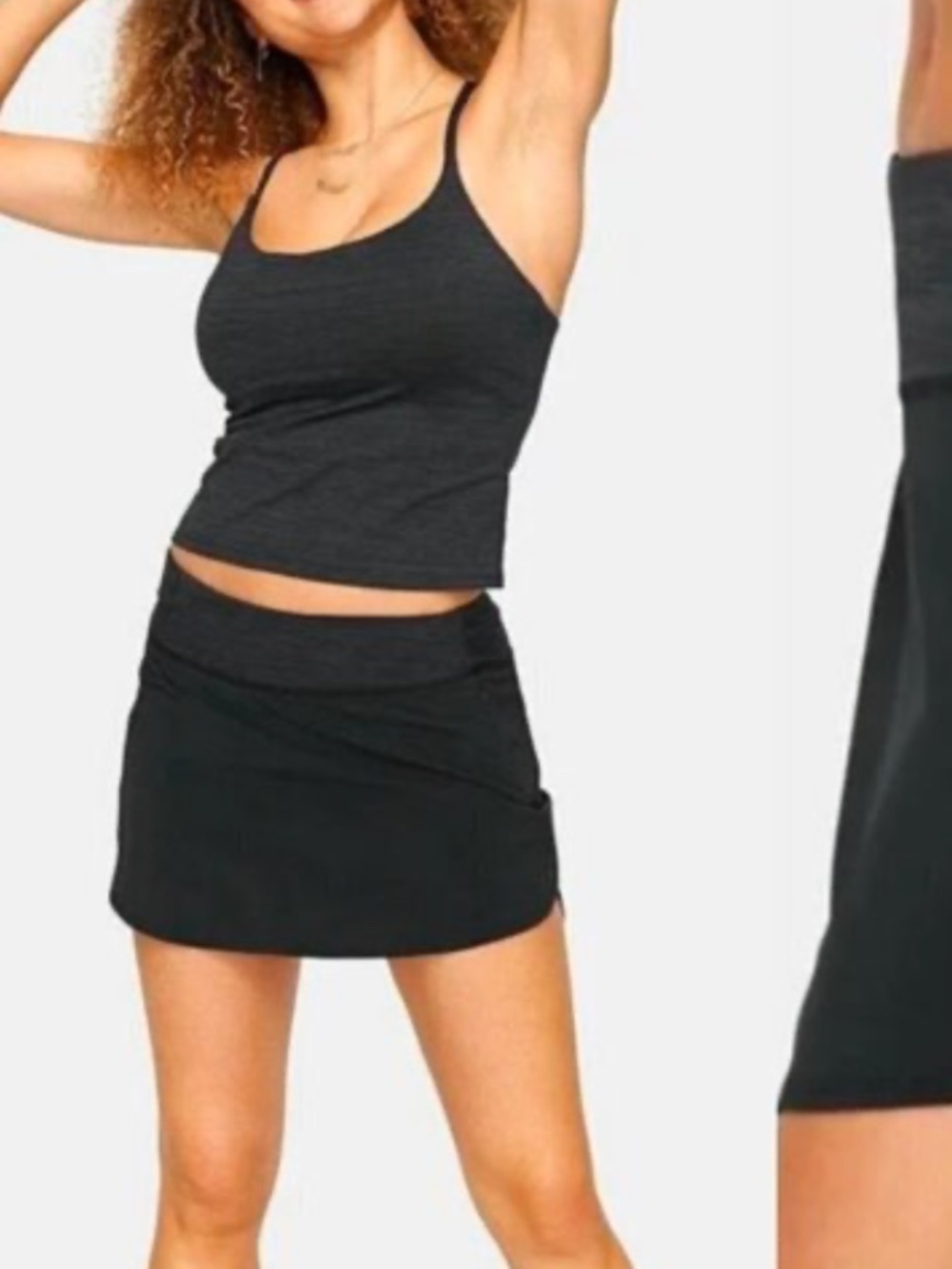 OUTDOOR VOICES Hudson Black Athletic Skort Skirt, Large
